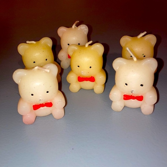 Lot of 6 Vintage Teddy Bear Candles - Picture 3 of 4